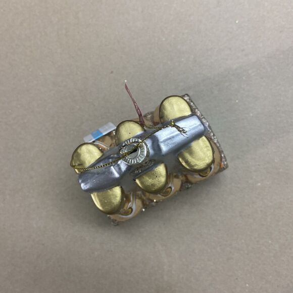 Ashland Hand Blown Glass Imported Six Pack Christmas Ornament NWT 4.5 in - Picture 4 of 5